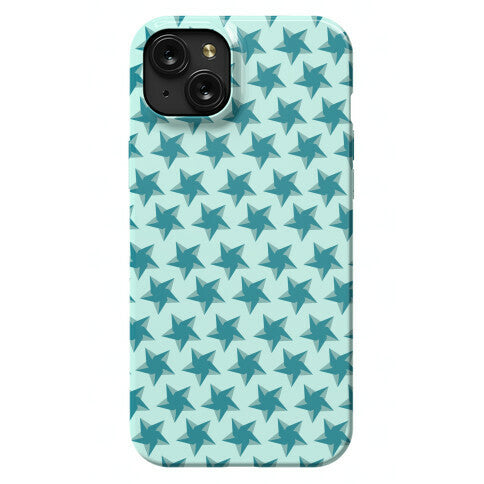 Teal Star Pattern Phone Case
